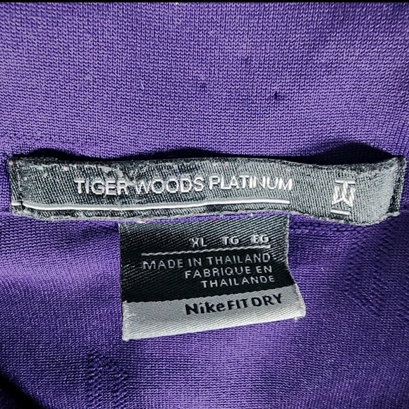 Tiger Woods Platinum Nike Fit Dri Performance Polo Size XL Stretch Golfer - Picture 7 of 9